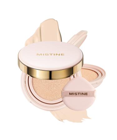 MISTINE Cushion Foundation Breathable Medium Coverage with Satin Finish Long-Lasting  Oil-Moisture Balance Foundation Makeup Contains 80% Beauty Serum Liquid Foundation Compact for Combination Skin Refill Included Fair I...