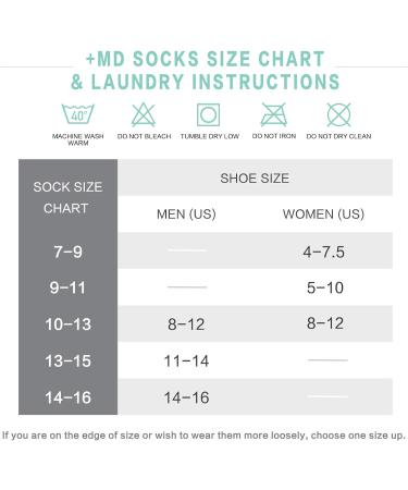 +MD Bamboo Diabetic & Circulator Socks Men Women - 4/6 Pairs Moisture Wicking Cushion Crew Socks | Non-Binding, White, Size 13-15 - Buy Online on GoSupps.com