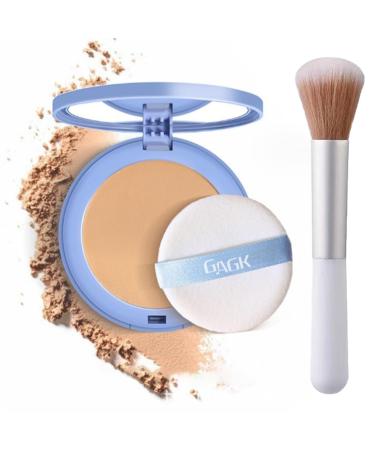 Polvo Compacto Perfecci n Matte Gagk Matte Perfection Pressed Powder Matte Setting Powder Compact Face Finishing Powder Makeup Long Lasting Waterproof Powder Foundation Lightweight(03#Dark)