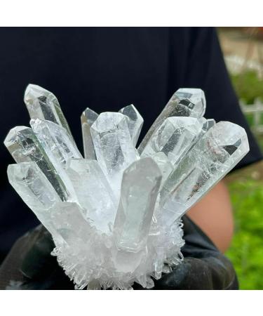 for White Cluster Quartz Crystal Specimen Point gem PINGJIUYIN Crystal Cluster 1pc White - Buy Online on GoSupps.com