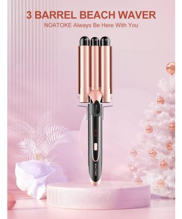 Noatoke Hair Crimper 3 Barrel Curling Iron Wand - Fast Heating Hair Waver with Ceramic Coating - Dual Voltage - 1 Inch - Buy Online on GoSupps.com