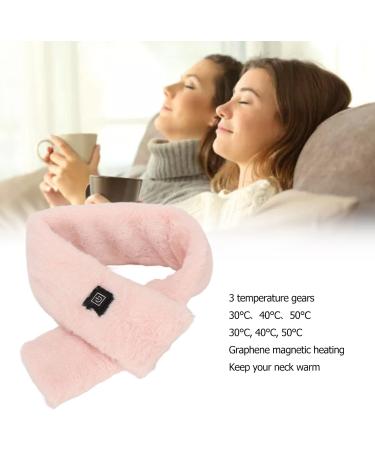 Removable Electrically Heated Scarf - Washable Warm-Keep Snack Pillow with 3 Temperature Levels for Neck Care & Shoulder Relaxation (Pink) - International Shipping Available - Buy Online on GoSupps.com