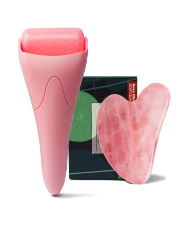 Rena Chris Ice Roller for Face  Gua Sha Facial Tools  Face Massager  Facial Self Skin Care Tool for Women(Pink) Rose 2