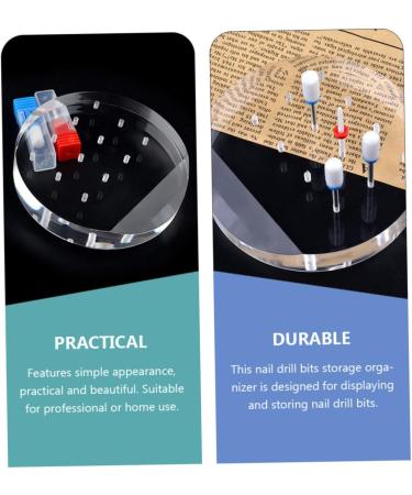 Ipetboom Grinding Head Display Stand Nail Drill Bit Display Rack Nail Drill Bit Rack Cross Nail Charm White Nail Polish Nail Polishing Heads Stand Acrylic Eyebrow Pencil Manicure - Buy Online on GoSupps.com