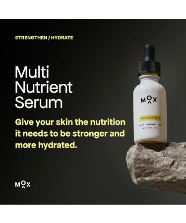 MOX Men's Multi Nutrient Serum 1 Fl Oz Hydrating & Anti-Aging with Premium Vitamin C + Squalane. 5 Vitamins No Fillers All Skin Types - Buy Online on GoSupps.com