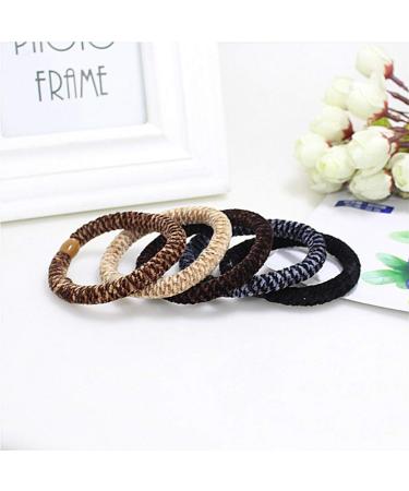 Lurrose 10pcs Elastic Hair Ties for Thick Curly Hair - Durable Scrunchies & Ponytail Holders | International Shipping - Buy Online on GoSupps.com