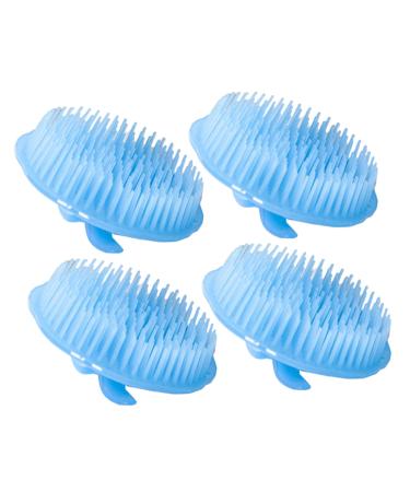 Anneomas 4 pieces massage shampoo brush hair shower brush hair wash brush hair comb massage device shampoo massage brush scale scalp massage brush remove the head brush head man sport