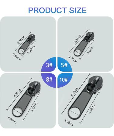 Ryaupy 8-Piece Zipper Replacement Set - Removable Zipper Sliders for Coats Suitcases & Backpacks (Black) - Fix Zippers Easily - Buy Online on GoSupps.com