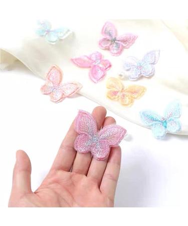 Colorful Double Layer Organza Butterfly Lace Patches - 9 Colors | Perfect for Wedding, Hair Accessories, Dress & Curtain Decoration - Buy Online on GoSupps.com