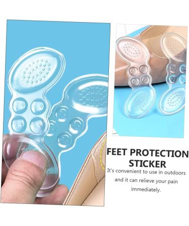 Mobestech Anti-Drop Heel Pad Stickers - 4 Pairs Transparent Soft Gel Sole Protectors for Thin Feet - Keep Your Heels Safe & Secure - Buy Online on GoSupps.com