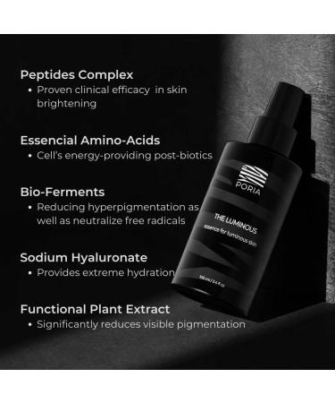 Poria Brightening & pH Balancing Anti-Aging Essence - Remove Dark Spots & Combat Premature Aging for All Skin Types - 3.4 oz - Buy Online on GoSupps.com