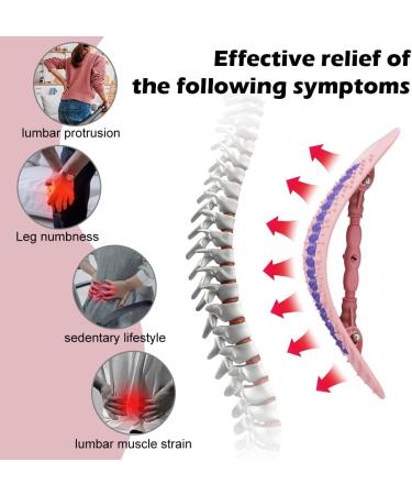 Buy Back Extensor & Massage Device - Multi-Stage Lumbar Support for Office Chairs - Alleviate Muscle Tension | Pink - Buy Online on GoSupps.com