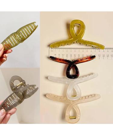Large Butterfly Hair Claw Clips for Women - Set of 4 | Jelly Clip Hair Accessories for Long Thick Hair - Buy Online on GoSupps.com