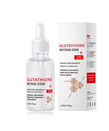 Glutathione Serum - Kojic Acid Serum for Skin Lig_htening - Dark Spot Correcting Glow Serum - Vitamin C Serum for Face - Hydrating Serum - Facial Serum for Even Skin Tone Moisturising (30ml)