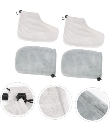 minkissy 4 Pairs Gloves disposable booties heated mittens accessories paraffin wax booties wax foot cover paraffin glove paraffin glove paraffin accessories Spa sock - Buy Online on GoSupps.com