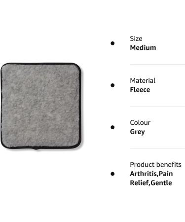 Hotties Micro Hottie - Microwave Hot Water Bottle - Lambswool Fleece - Grey - Buy Online on GoSupps.com