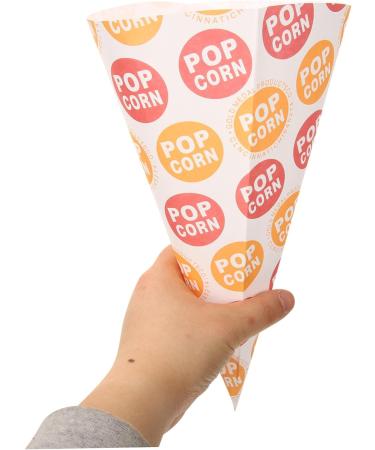MAGICLULU 100 Pcs Popcorn Bag Paper Bags Goodie Bag Treats for Candy Party Cone Bags Paper Cones Clear Packing Bags Wedding Cone Bags Christmas Cone Bags Marshmallows Child Snack Mini - Buy Online on GoSupps.com