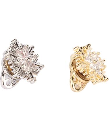 Snowflake Nail Decoration Metal Nail Art Rhinestones Gold Alloy Nail Art Supplies DIY Manicure Jewelry Rotatable Shiny Attractive Elegant 3D Christmas Nail Art Decor for Daily Holiday 2 Pcs - Buy Online on GoSupps.com