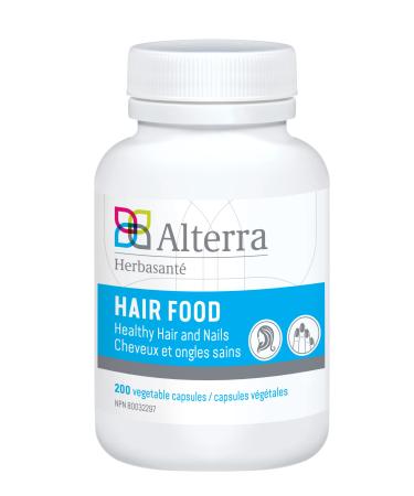 Alterra Hair Food for Hair & Nail 200 Capsules | Hair Skin & Nails Vitamins Supplement |Healthy Hair Vitamins| Vitamin B6 and Biotin for Hair Growth Supplement |Helps in Tissue Formation |Supports Hair and Nail Growth 200 count (Pack of 1)