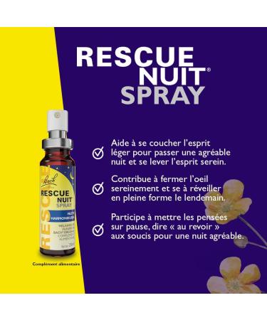 Rescue Nuit Spray Lacher prise la nuit pour un reveil serein Vegan Compl ment alimentaire 1 Spray x 20 ml 20 ml (Lot de 1) - Buy Online on GoSupps.com