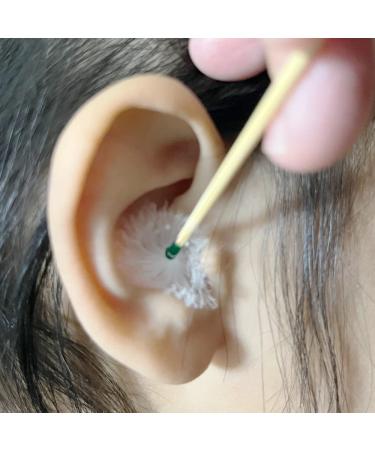 10-Pack Handmade Bamboo Ear Cleaner Set - Portable Earwax Removal Tool for Adults & Children | Doll Head Decoration, Goose Feather, 2 Styles - Buy Online on GoSupps.com