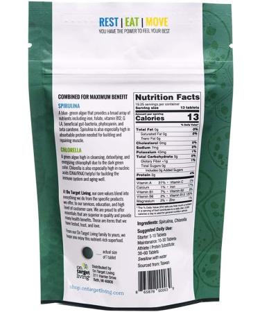Organic Spirulina Chlorella Travel Tablets - 250 G (2.2 oz) | USDA Organic | Vegan | Immune Boosting & Detoxifying | Protein Dense - Buy Online on GoSupps.com