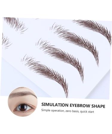 MAGICLULU 5pcs Eyebrow Stickers Temporary Eyebrows 6 Transfer Paper with Soy Ink Shaping Plate 21x15cm Brown - Buy Online on GoSupps.com