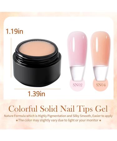 U-shinein 2x10ml Solid Nail Glue Gel Kit - Acrylic Nails & Press-On Tips - Transparent & Apricot Nail Art Manicure Glue Gel - Buy Online on GoSupps.com