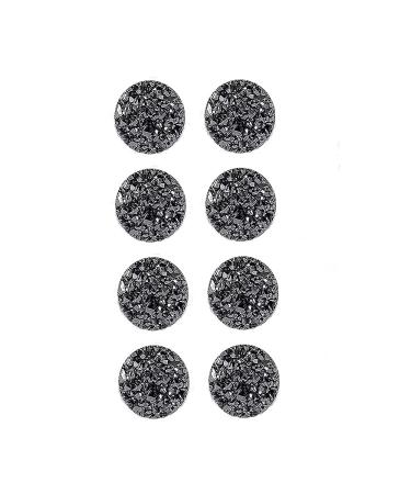 LIHWKD Magnetology Germanium Earrings Non-Penetrating Magnetic Therapy EarringsCrystal Magnetic Therapy Earrings (Black)