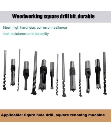Square Hole Mortising Chisel Set - 7pcs Woodworking Drill Bits 1/4 - 3/4 Steel Hardness Sharp Durable - Buy Online on GoSupps.com
