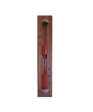 Home Sauna Experience Hse Deluxe Cedar Wall- Rotating Sauna Sand Timer 15 Minutes Rust Red 15 Minutes Rust Red