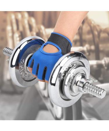 Men's Half-Finger Cycling Gloves - Blue Breathable and Wear Resistant - Buy Online on GoSupps.com