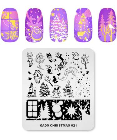 Alexnailart Christmas Halloween Nail Stamping Plate (CHRISTMAS 021) - Manicure Templates for Festive Nail Art - Buy Online on GoSupps.com