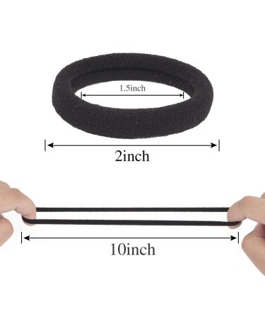 XIMA 60pcs Nylon Elastic Hair Ties Bands Rope No Crease Ponytail Holders - Black (HT007-20) - Buy Online on GoSupps.com