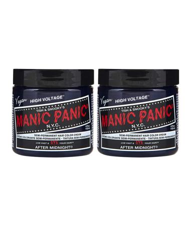 Manic Panic After Midnight Classic Creme Vegan Cruethy Free Blue Semi Permanent Hair Dye 2 x 118ml After Midnight 118 ML (2 Series) - Buy Online on GoSupps.com