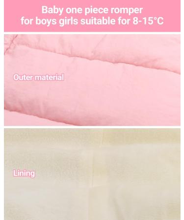 Baby Hooded Winter Romper Down Jacket | Kids Snowsuit Coat | Warm Pink Jumpsuit 6-9 Months - Buy Online on GoSupps.com