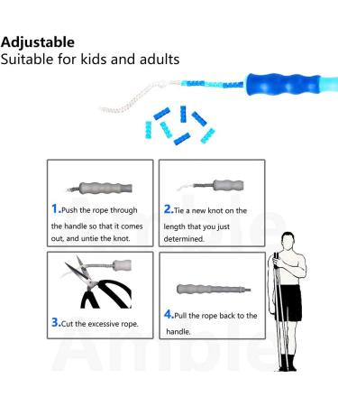 Amble Soft Beaded Jump Rope - Adjustable for Men, Women, Kids - Tangle-Free Fitness Training - 9 Ft - 2 Pack - Buy Online on GoSupps.com