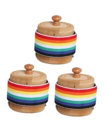HOMSFOU 3pcs Box Foot Moxibustion Box Moxa Heat Tank Moxa Holder Moxa Treatment Tool Moxibustion Tank Moxa Cone Holder Foot Sole Burner Metal Moxibustion Stick Ai Box Bamboo Wood 7x7cmx3pcs Various Colors X 3pcs