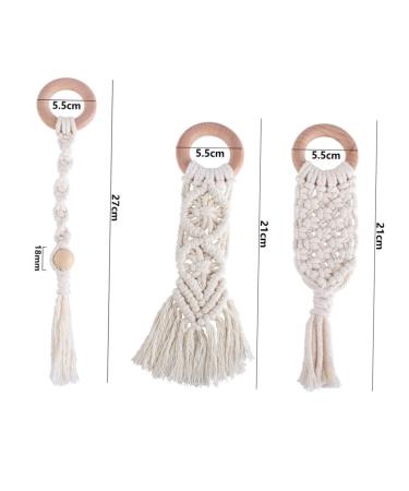 Buy Abaodam 9 Pcs Cotton Rope Bite Stick Toys - Molar Rod & Hand-Woven Bite Rings for Teeth Grinding | International Shipping Available - Buy Online on GoSupps.com