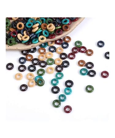 LIXBD 800pcs Wooden Dreadlock Beads - Colorful Loose Spacer Rings & Accessories for Dreads - Buy Online on GoSupps.com