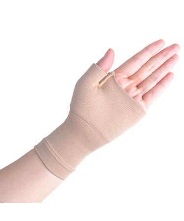 Wrist & Thumb Support Sleeve 1 Pair Compression Arthritis Gloves for Unisex Ideal for Carpal Tunnel Wrist Pain & Fatigue Sprains RSI Tendonitis Hand Instability Sports Typing Nude X-Large (1 Pair)