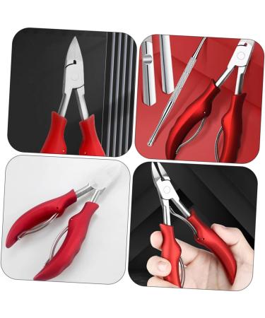 FRCOLOR 1pc Nail Clippers Cuticle Nippers Nail Clamp Nail Art Tool Bejeweled Kit Nail Groove Clamp Manicure Cuticle Red Rubber Modify Dead Skin 13.8x6.8cm - Buy Online on GoSupps.com