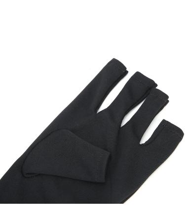 LED Nail Art Curing Lamp Protection Glove Nail Art Skin Care Glove for Gel Nail Lamp for Manicures for Harm Sunburn Home Outdoor Use(black) - Buy Online on GoSupps.com