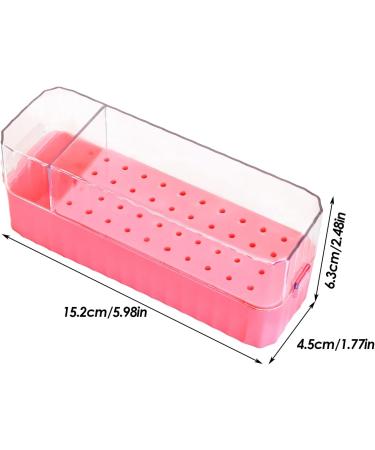 Nail drill case - 40-hole drill bit box with transparent dustproof lid - Presentation box for manicure gel removal and cuticle care - Buy Online on GoSupps.com