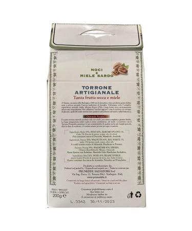 Premium Torroncini with Walnuts & Honey from Sardinia - 200g Gift Pack | White Nougat by Pruneddu Torronificio Artigianale - Buy Online on GoSupps.com