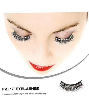FOMIYES 30 Pairs Diamond False Eyelashes Rhinestones for Makeup Lash Extensions False Lashes Fake Eyelashes Natural False Eyelashes Magnetic Cosmetic Chemical Fiber Hard Stem Hardcore - Buy Online on GoSupps.com