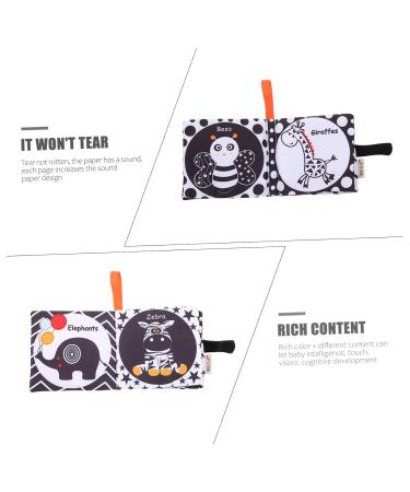 Shop Abaodam 2-in-1 Fabric Book Toy for Babies | Soft Early Education & Kidcraft Game Set - White Peachy Design - Buy Online on GoSupps.com