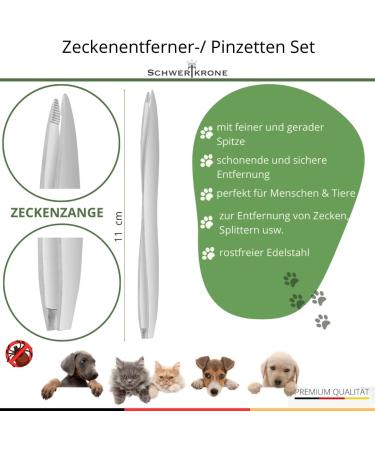 Sword Crown 6 Set Tick Pliers for Dogs & Cats - Perfect Tick Removal Tools & Tweezers for Pets - Buy Online on GoSupps.com