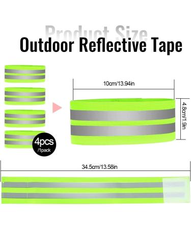 O-kinee Reflective Ligaments | Self-Adhesive Reflector Tape & Safety Band for Joggers & Cyclists - 4 Pack Gray Green - Buy Online on GoSupps.com