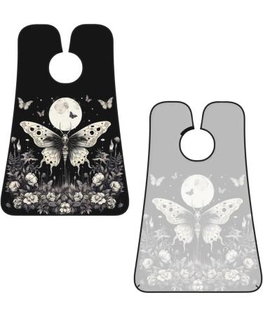 Skull Butterfly Gothic Beard Bib | Halloween Hair Catcher & Non-Stick Grooming Cloth | Best Beard Grooming Apron & Unique Gifts for Men - Buy Online on GoSupps.com